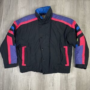 Vintage 90s Weekends Women’s Large Winter Skiing Ski Jacket Colorblock Retro